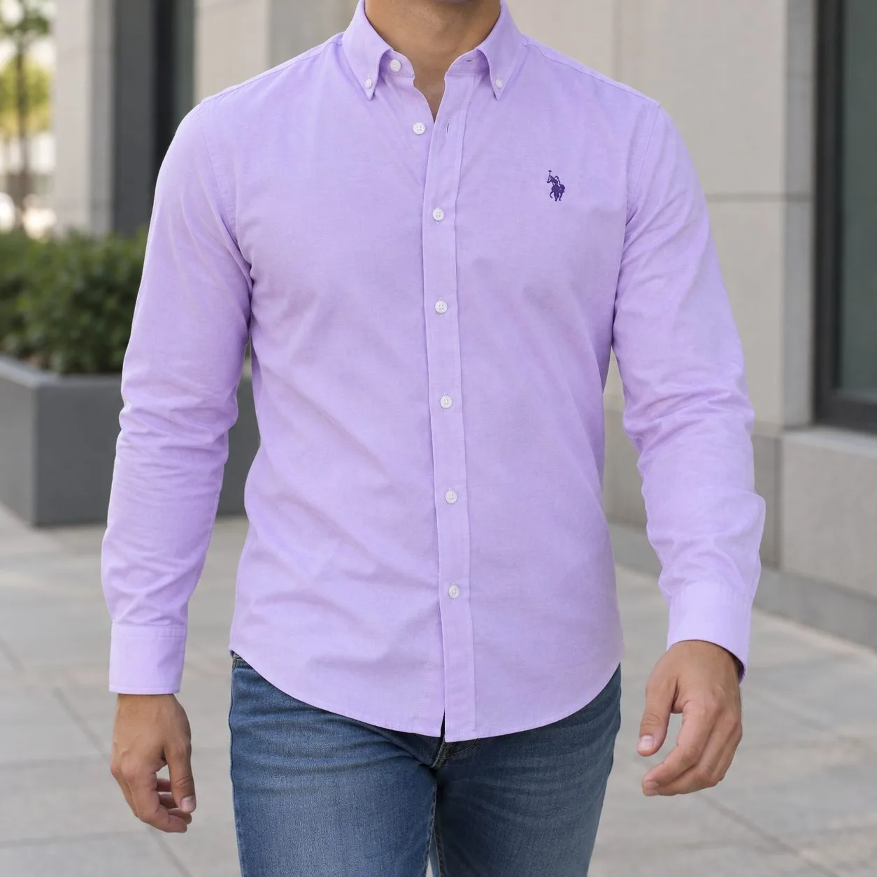 U.S POLO ASSAN Classic Shirt — Colors: purple, Size: 3xl
