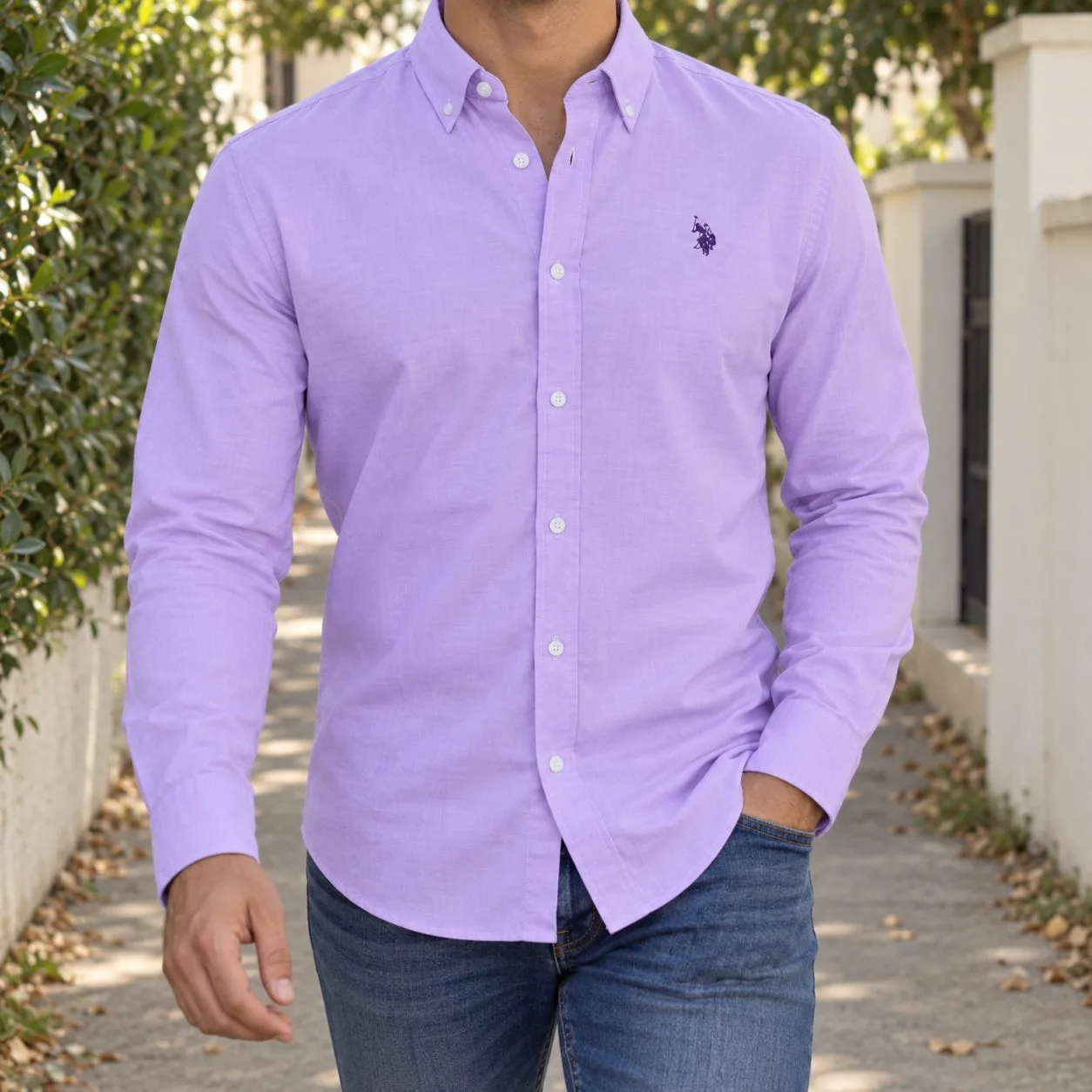 U.S POLO ASSAN Classic Shirt — Colors: purple, Size: xl